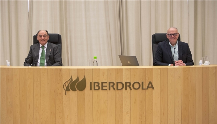 Ignacio Galán, chairman of Iberdrola, and Julián Martínez-Simancas, secretary