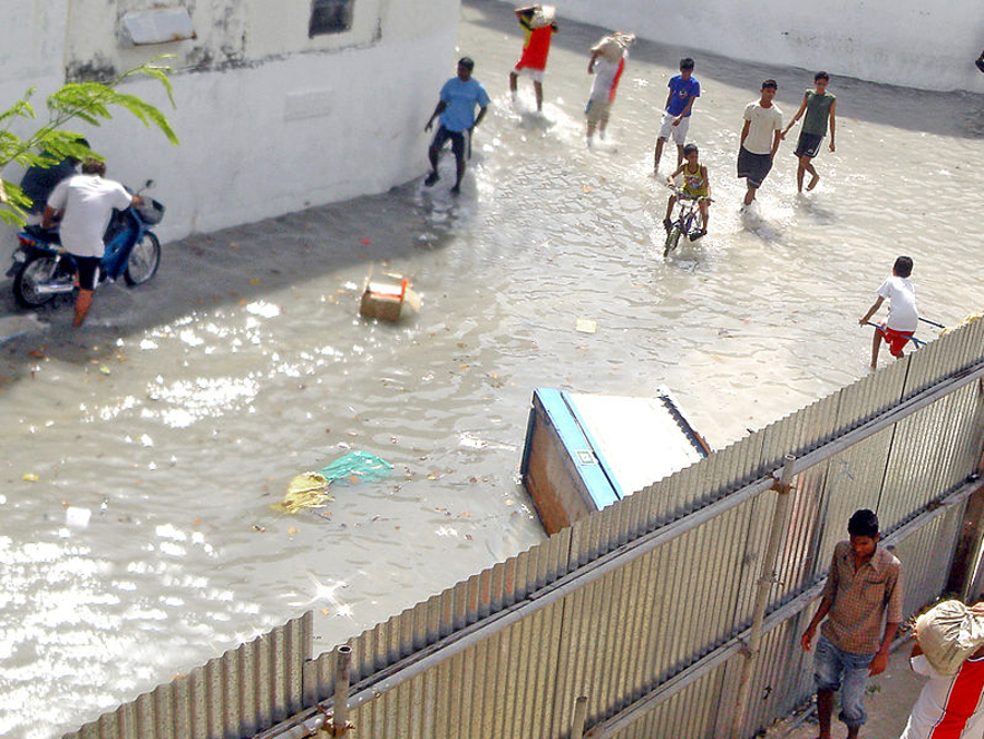 Flooding in the Maldives. The funding demonstrates the critical role renewable energy is playing in developing countries, IRENA said. Image: wikimedia user: oblivious.