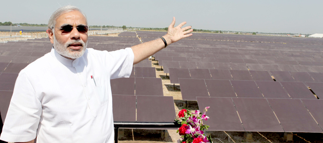 The loan announcement is a boost to Narendra Modi's 100GW solar vision. Credit: Narednra Modi