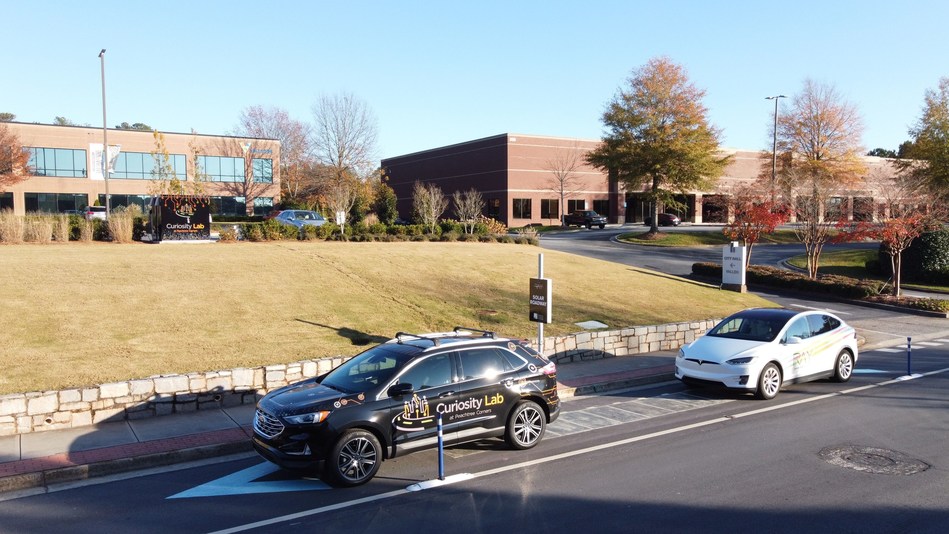 The US' first solar roadway went live in Georgia last week Image: Peachtree Corners