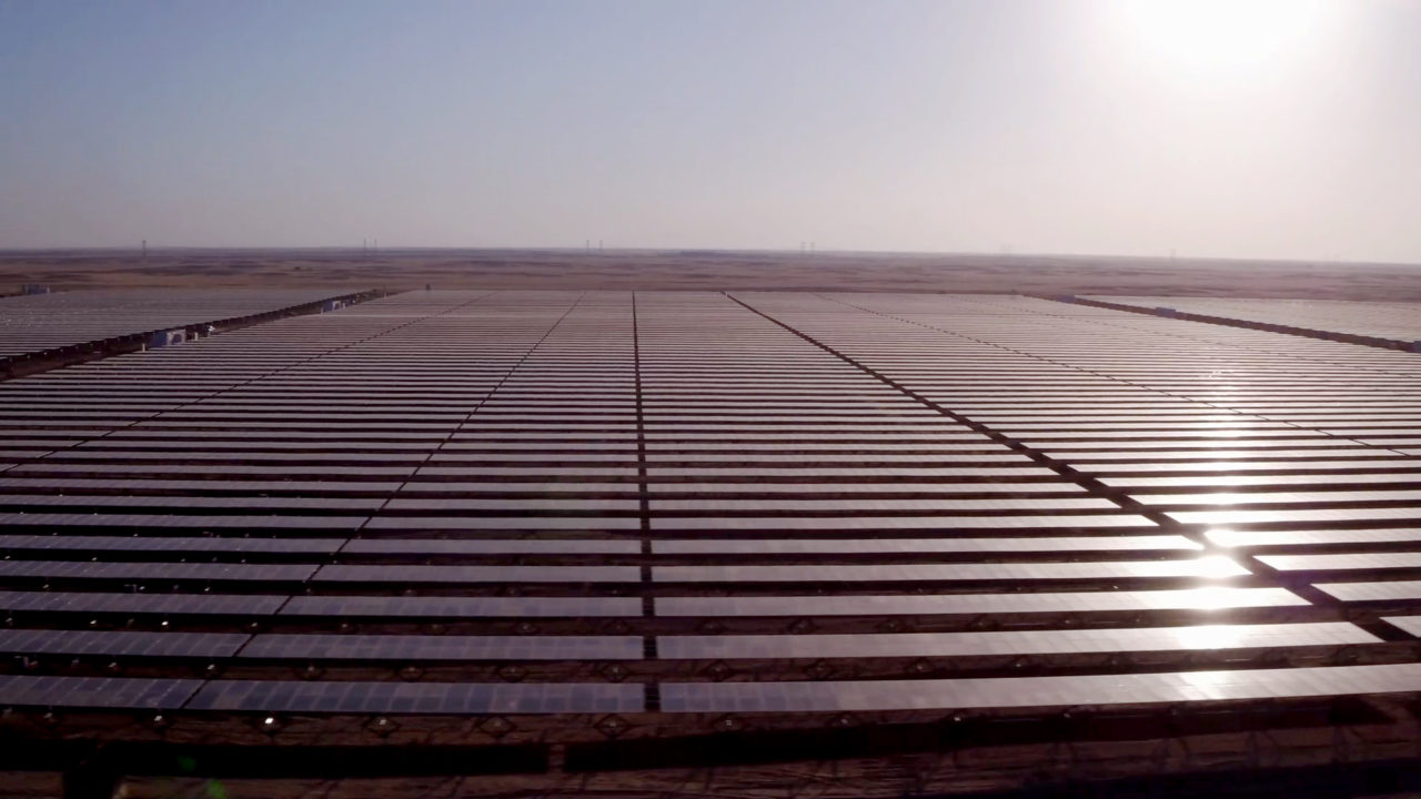 An image of a solar power plant in the Benban solar complex, Egypt, that was developed by ig vogt. 