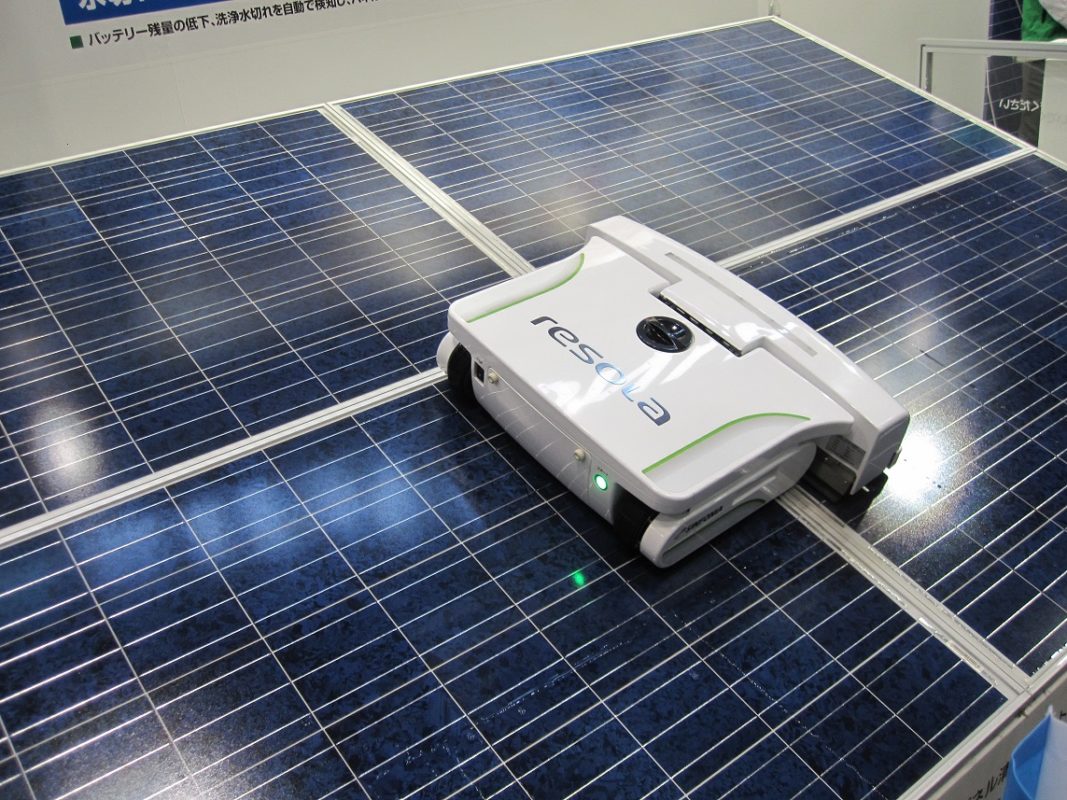 Solar panel cleaning robot from Resola.