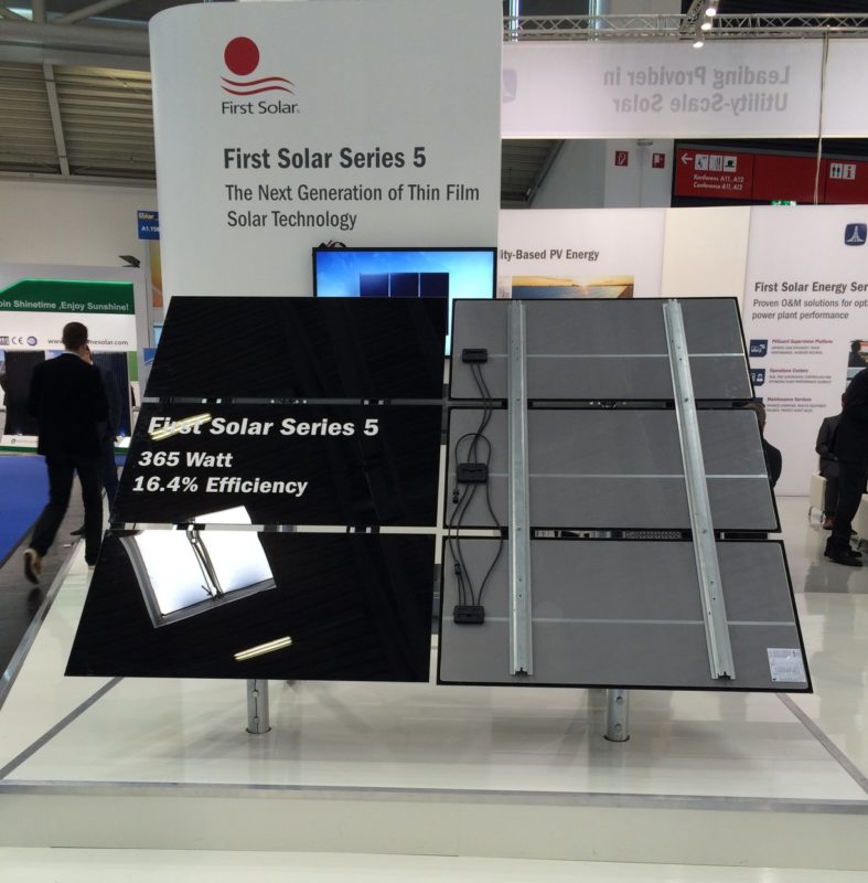 The Series 5 module on display at Intersolar Europe 2016. Source: PV Tech