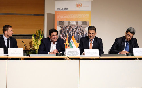 India’s energy and mines minister Piyush Goyal issued the spontaneous challenge at Intersolar Europe in Munich. Image:  © Solar Promotion GmbH
