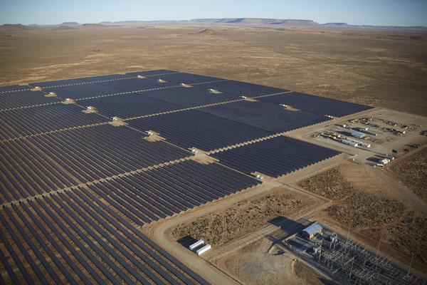 The Dreunberg solar farm in South Africa, developed by Scatec, where the company continues to expand. Image: Scatec.