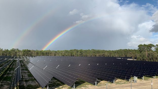 The project, located just outside of Disney’s Animal Kingdom Theme Park, is comprised of about 500,000 solar panels. Image: Walt Disney Parks