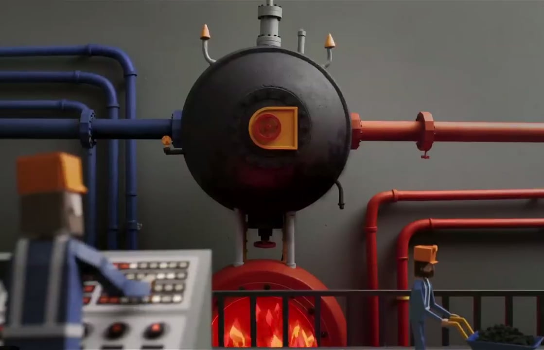 Each ad deals with a different fossil fuel; coal (pictured), natural gas and oil. Image: SolarCity ad screengrab, cropped by Andy Colthorpe.