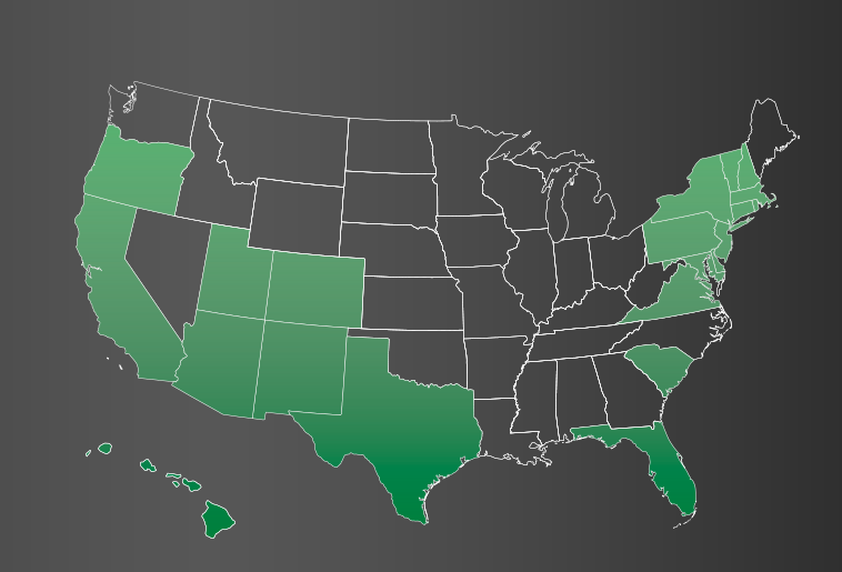 The 22 states that SolarCity is active in. Source: SolarCity
