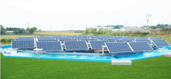Solkiss had developed a solar powered rotating technology for a complete floating solar system, acting like a conventional single-axis tracking system, generation up to a further 20% in electricity generation.