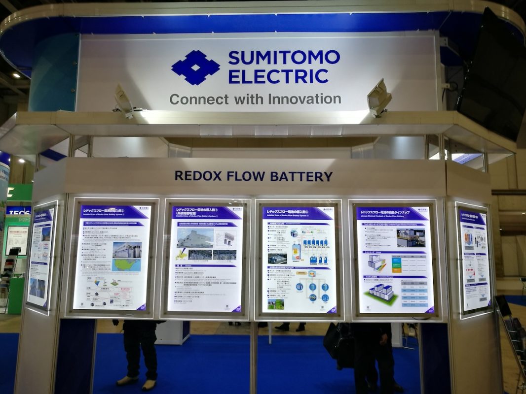 Japan's Sumitomo Electric has to date delivered the world's biggest vanadium redox flow battery: a 60MWh system in Hokkaido, Japan's northernmost of its main islands. Image: Andy Colthorpe / Solar Media