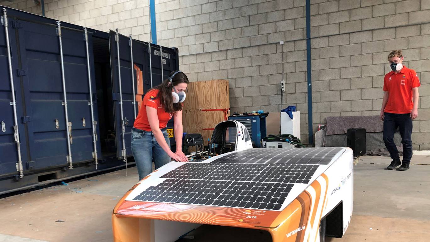 The COVID-19 emergency has created 'enormous challenges' for the students working to finish the solar car in time for the US race, Vattenfall said. Image credit: Vattenfall