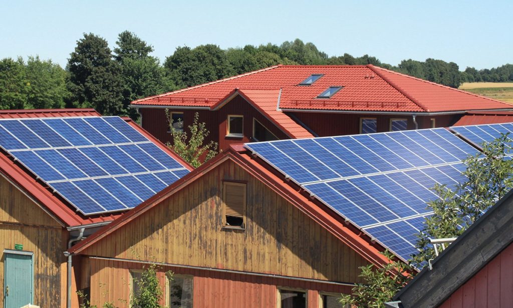 Rooftop solar panels in Germany.