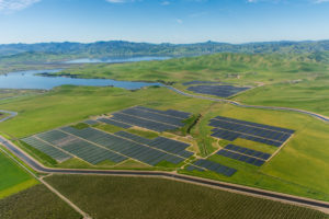 Aerial shot of Arevon Energy's Quinto solar farm.