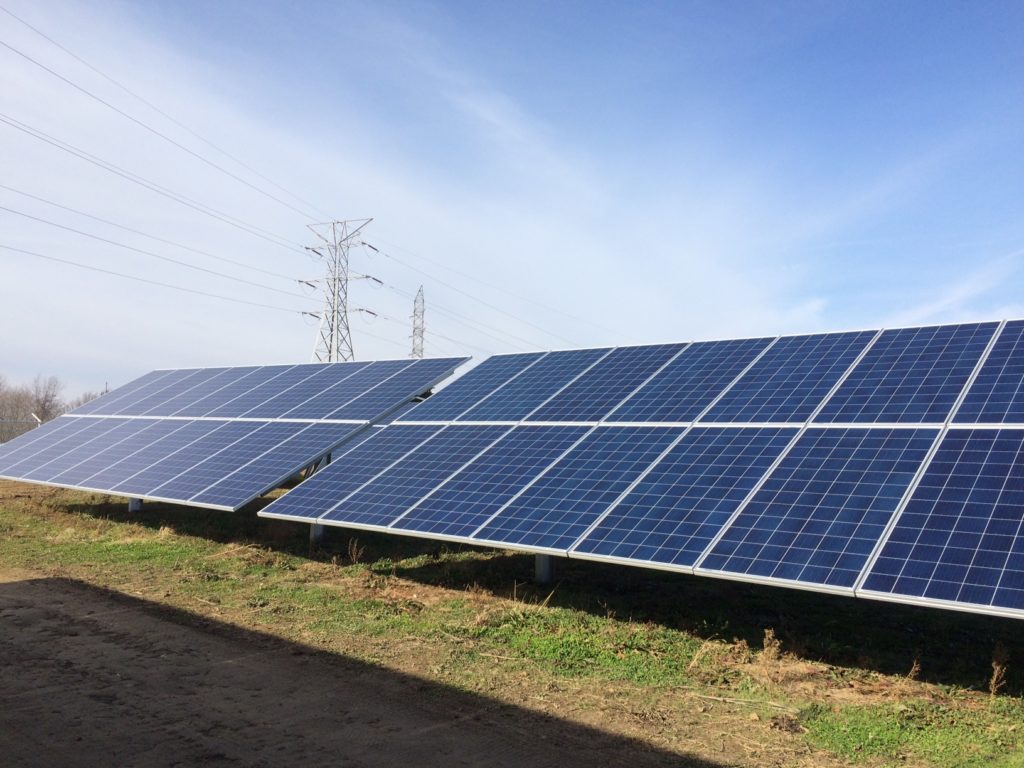 Solar panels in Michigan.