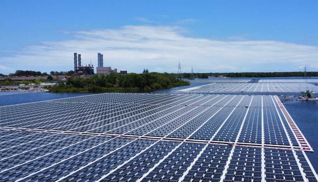 Floating solar, Kerala, India.