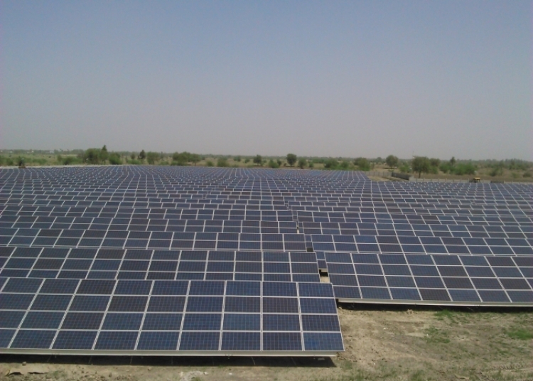 Solar panels in India.