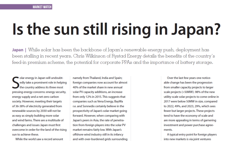 Is the sun still rising in Japan? - PV Tech