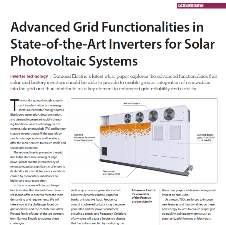 Advanced Grid Functionalities in State-of-the-Art Inverters for Solar ...