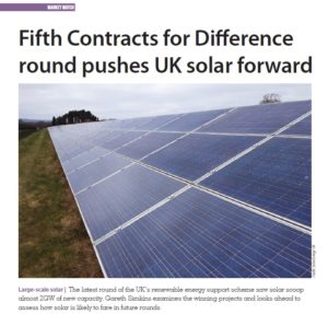 Fifth Contracts for Difference round pushes UK solar forward - PV Tech