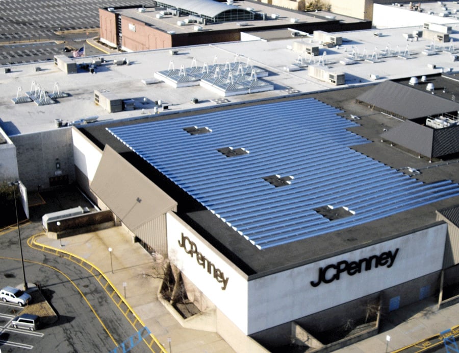 SunPower modules on a JCPenney store in the US
