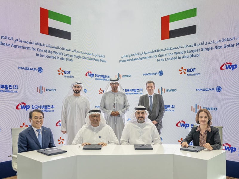 The signing ceremony at WFES 2024.