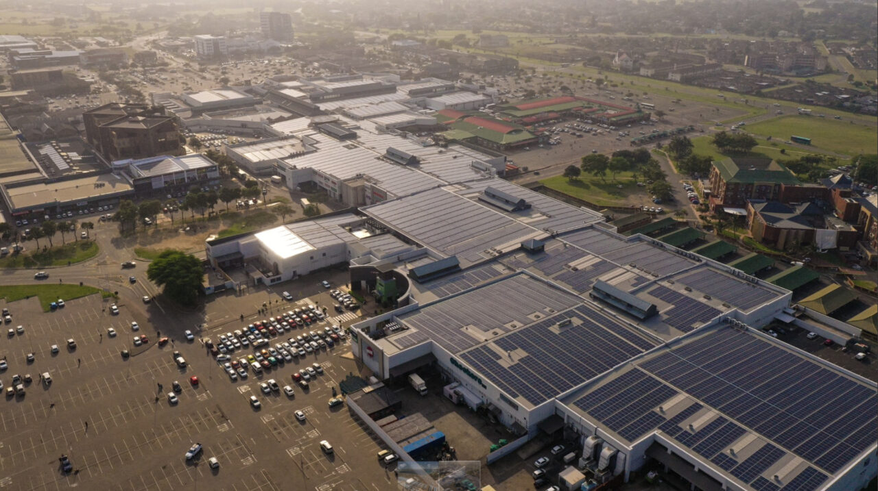 Rooftop solar installations in South Africa.
