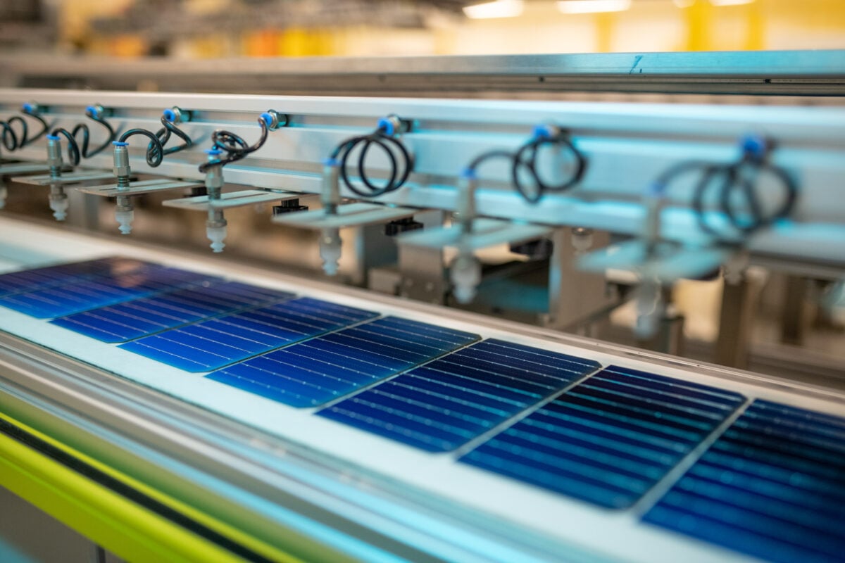 A Tindo Solar manufacturing plant.