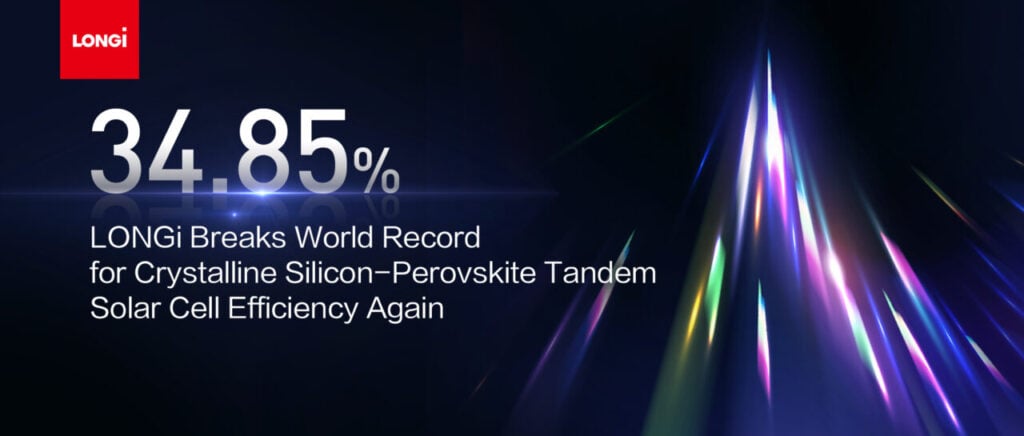 LONGi sets new world record for crystalline silicon-perovskite tandem ...