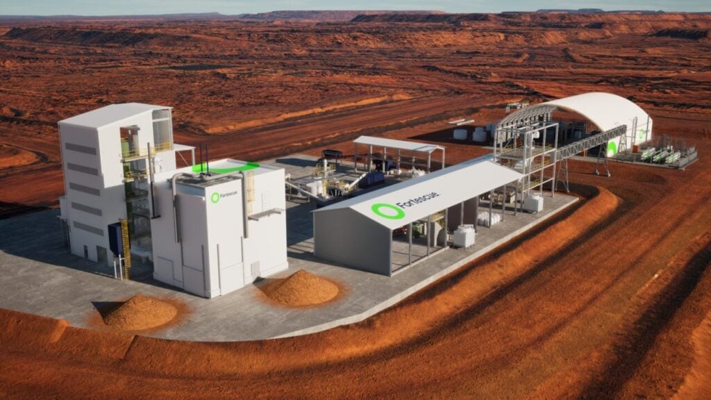 A render of a Fortescue facility.