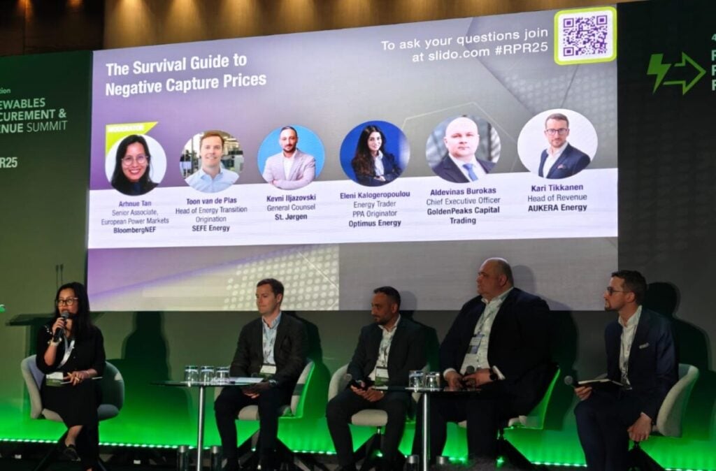 'Negative capture prices are here to stay,' said Arhnue Tan, first left. Image: Solar Media