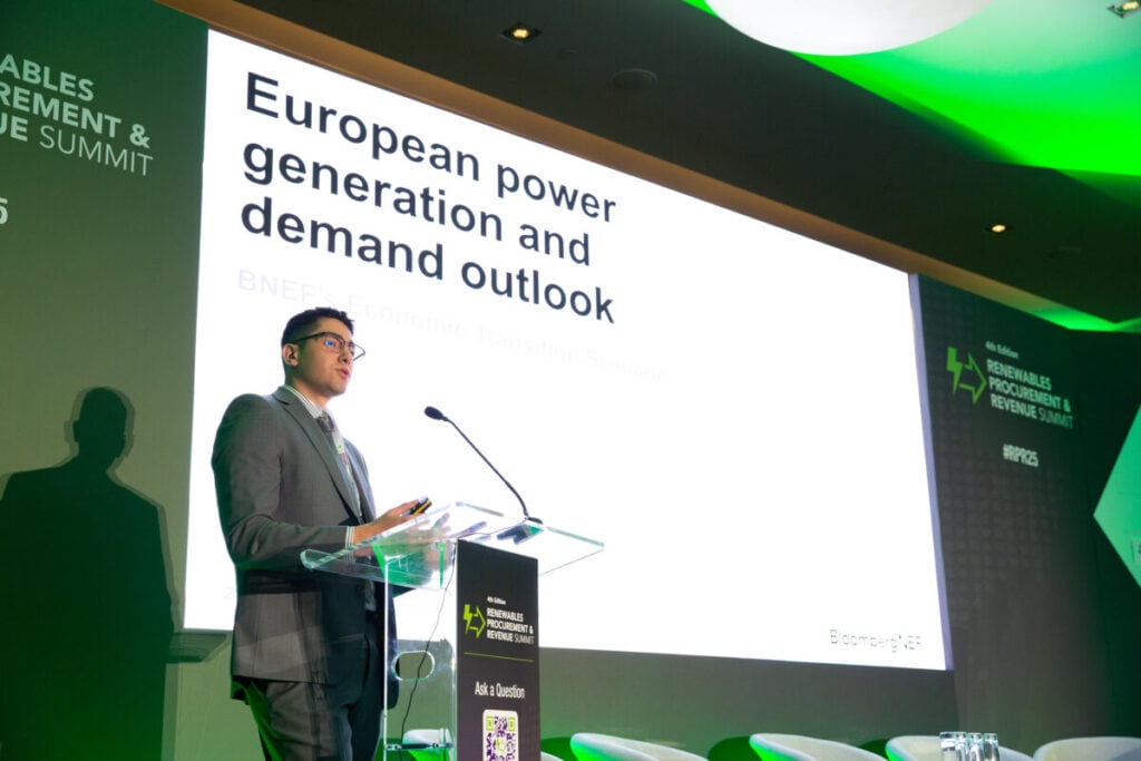 Nahel Brihi speaks at the 2025 Renewables Procurement & Revenue Summit.