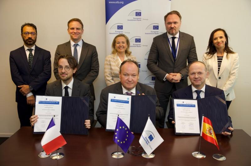 The Spain-France interconnector signing ceremony.