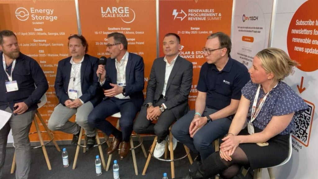 The PV Tech panel at the 2025 Intersolar Europe event.