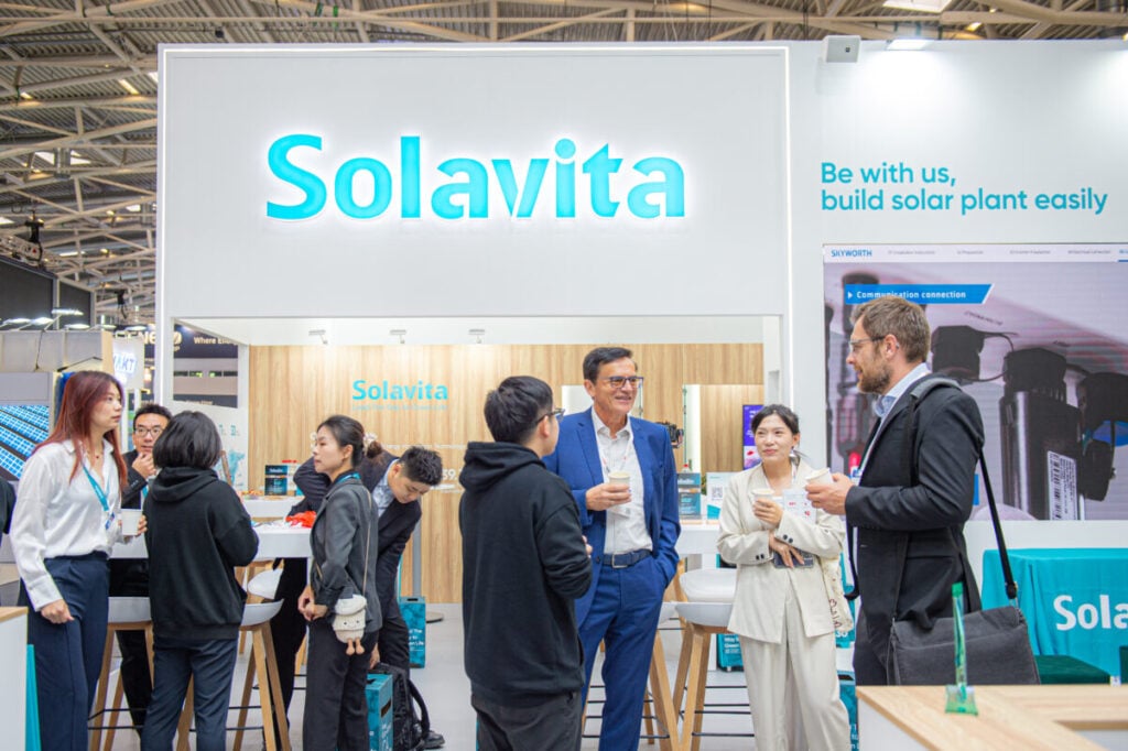 Solavita's booth at the Intersolar Europe 2025 event.