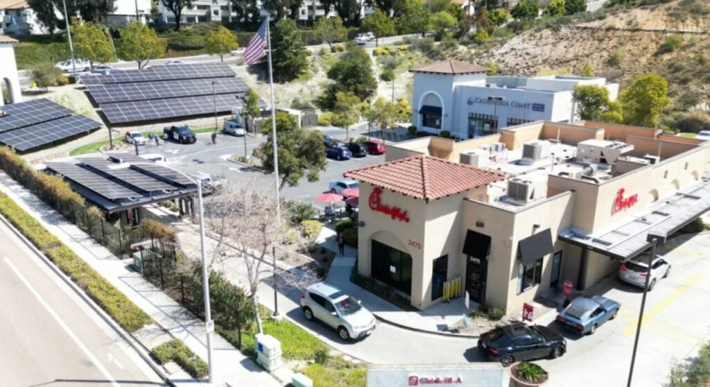 A SolMicroGrid project completed with Chick Fil-A.
