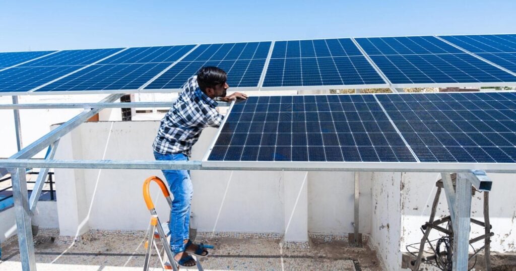 Rooftop solar projects in India.
