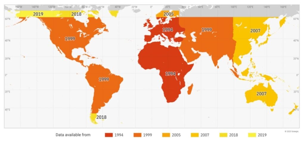 Map from Solargis.