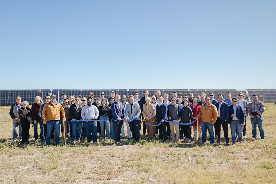 Ribbon cutting of the Sitllhouse PV plant in Texas with Matrix Renewables and SOLV Energy delegates
