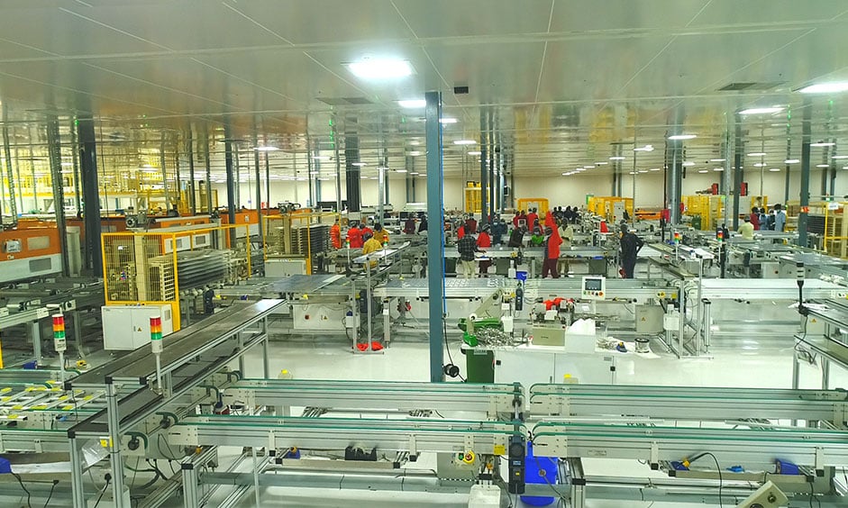 A Vikram Solar manufacturing facility.