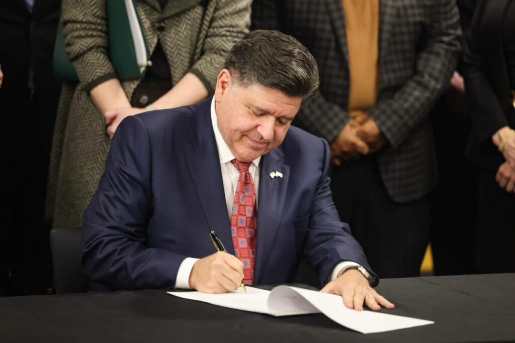 JB Pritzker signing into law the Clean and Reliable Grid Affordability Act