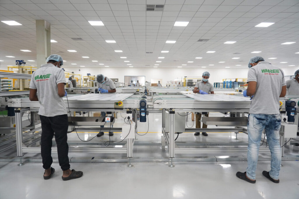 A Waaree manufacturing facility.