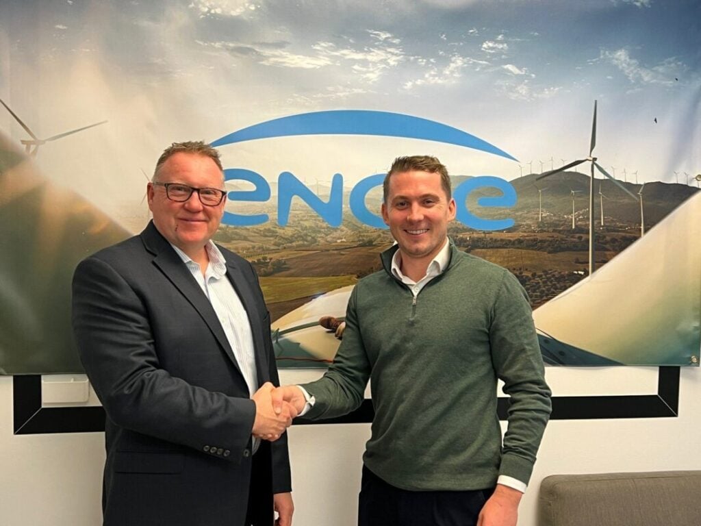 Colin Parkin (left) while leading e-STORAGE.