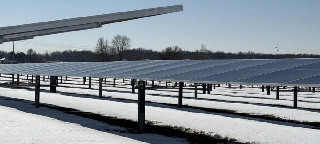 Solar arrays from the Petersburg Energy Center project from AES Indiana