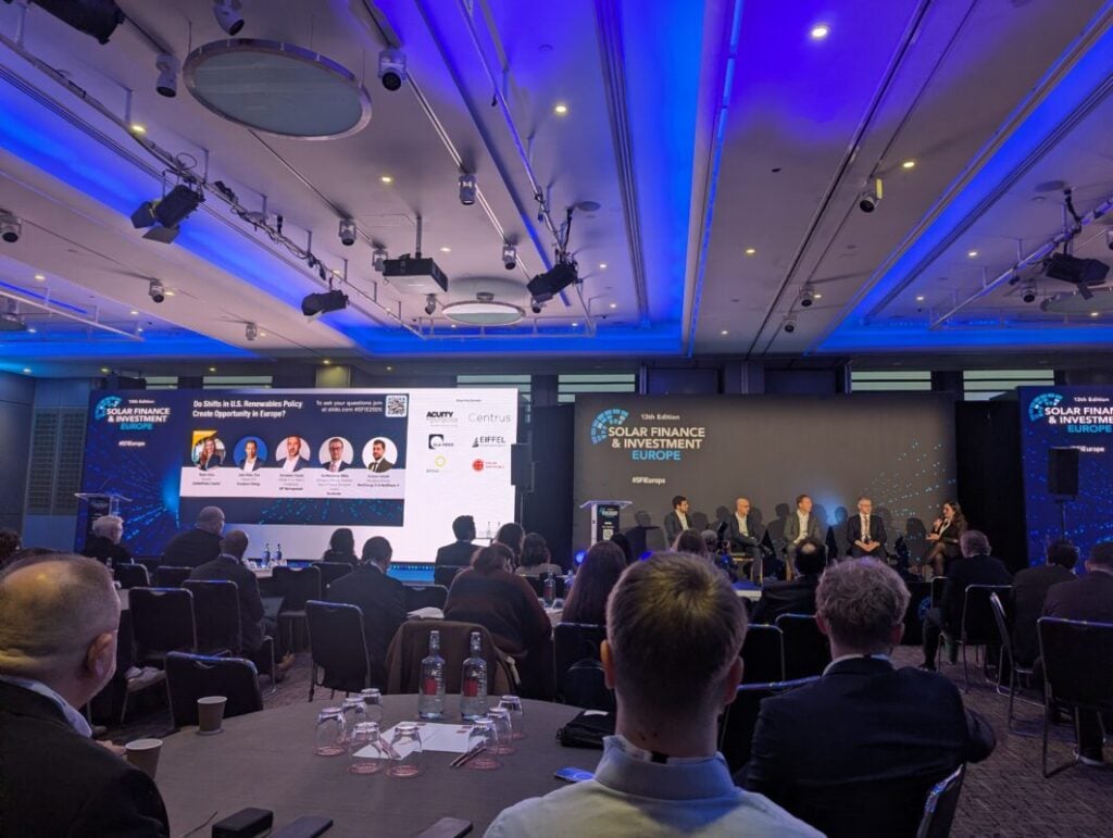 A panel discussion at the Solar Finance & Investment Europe Summit 2026.