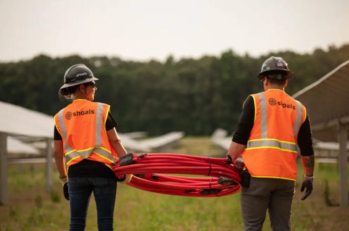 Shoals products at a solar project.