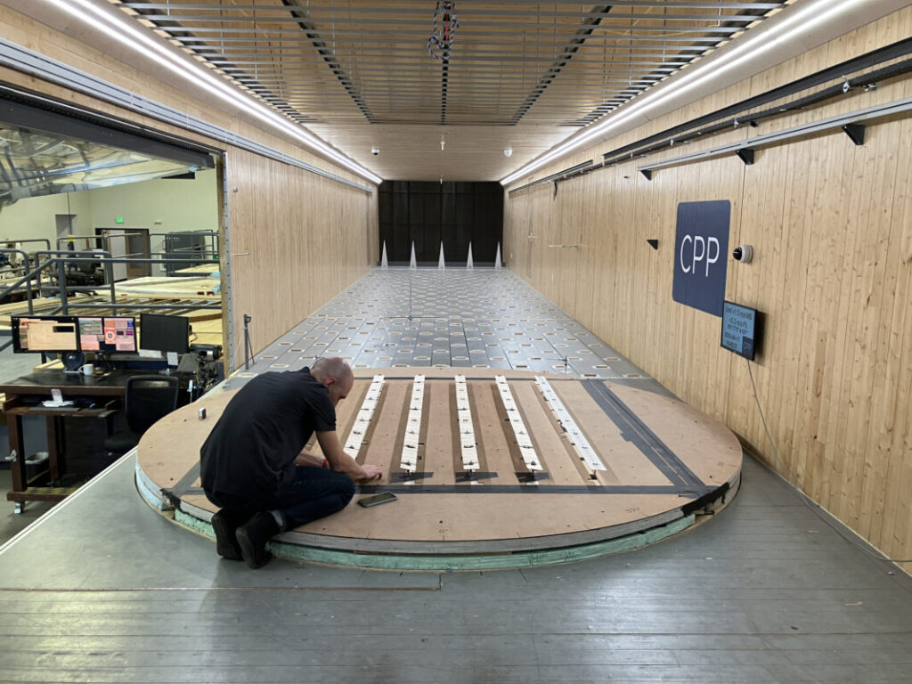 Wind tunnel testing.