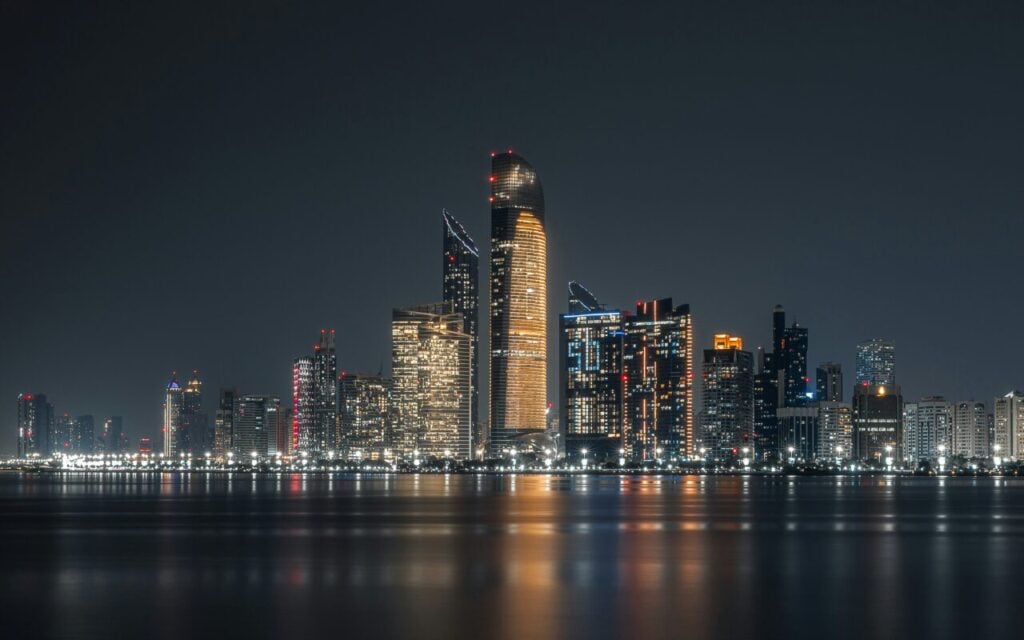 The Abu Dhabi skyline.
