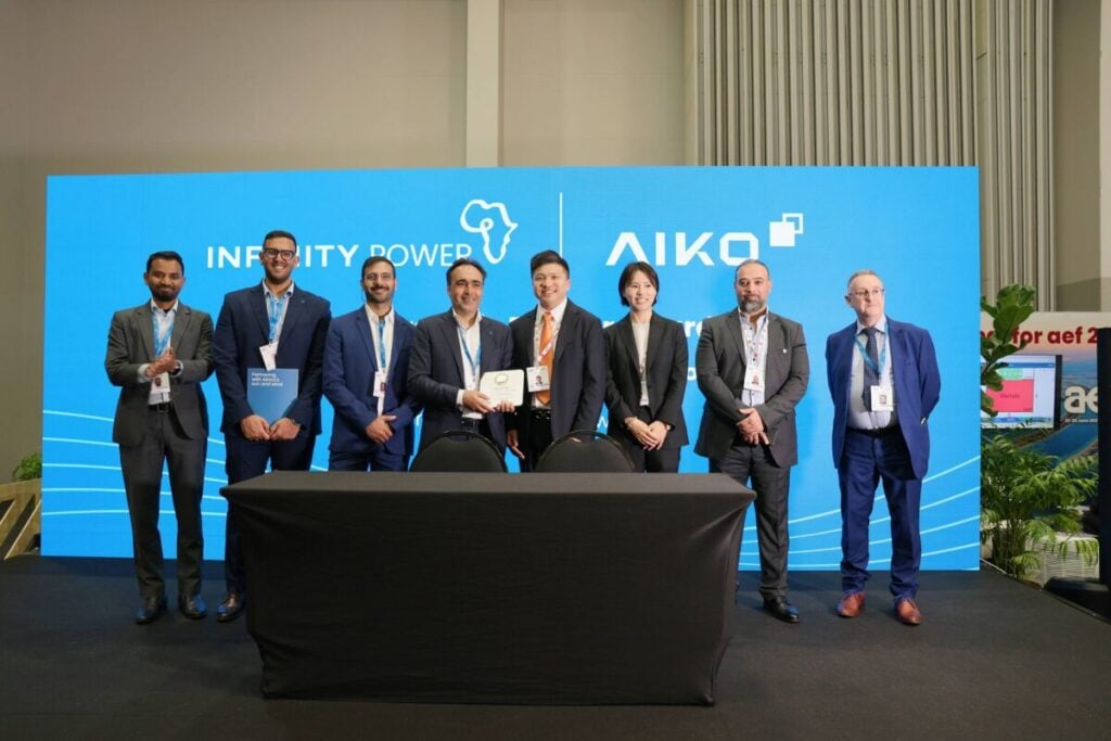 The Aiko-Infinity Power signing ceremony at the African Energy Forum.