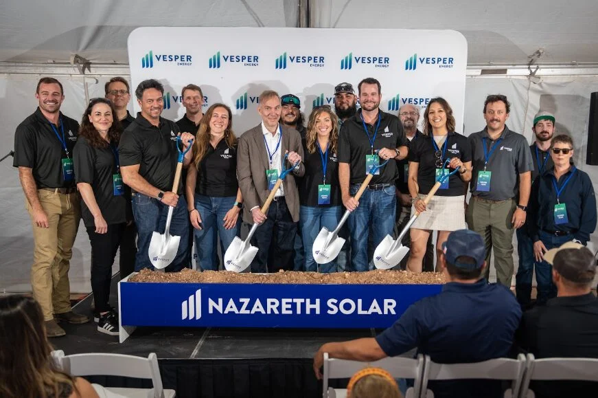 Vesper Energy starting construction at the Nazareth solar project in Texas.