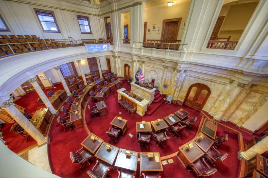 The New Jersey Senate chamber.